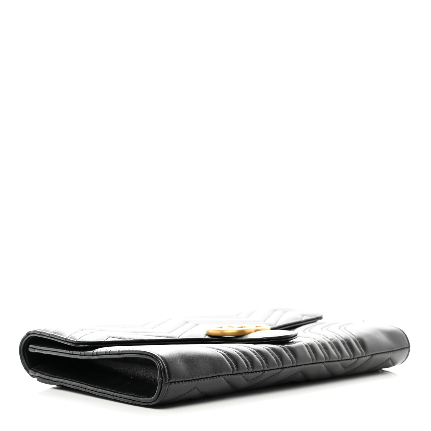 Calfskin Matelasse GG Marmont Clutch Black