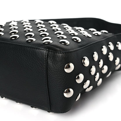 Khaite Pebbled Sport Calfskin Studded Elena Black 10 of 16