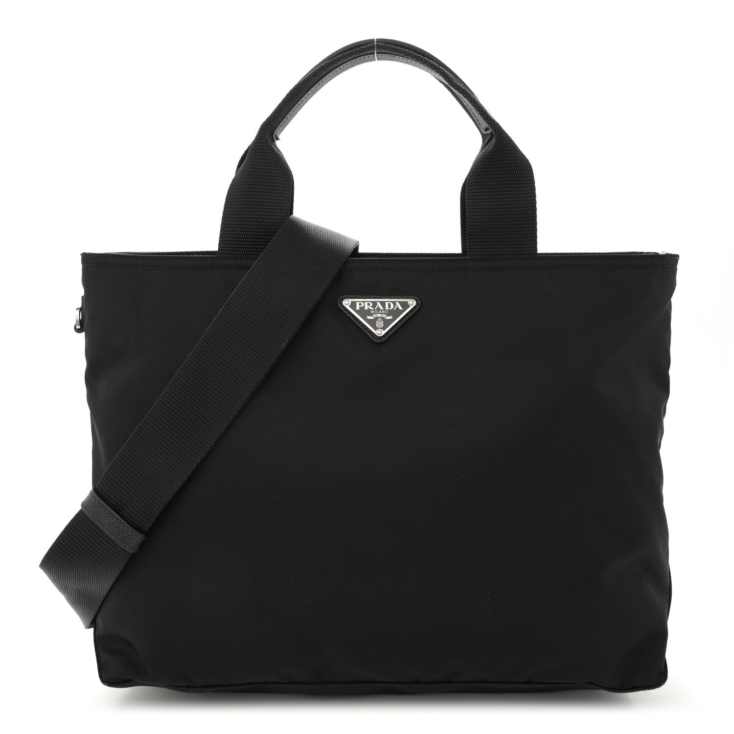 Prada Nylon Vela East West Shopper Tote Black 1 of 12
