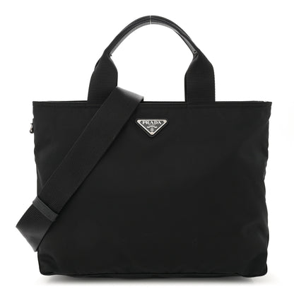 Prada Nylon Vela East West Shopper Tote Black 1 of 12