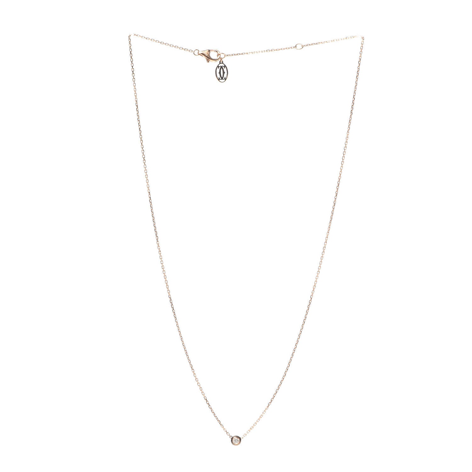 Cartier 18K Pink Gold Diamond XS D'Amour Pendant Necklace 3 of 7