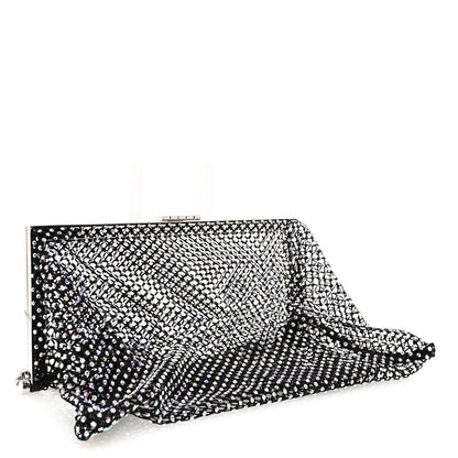 Saint Laurent Mesh Crystal Medium Fanny Shoulder Bag Black 4 of 10