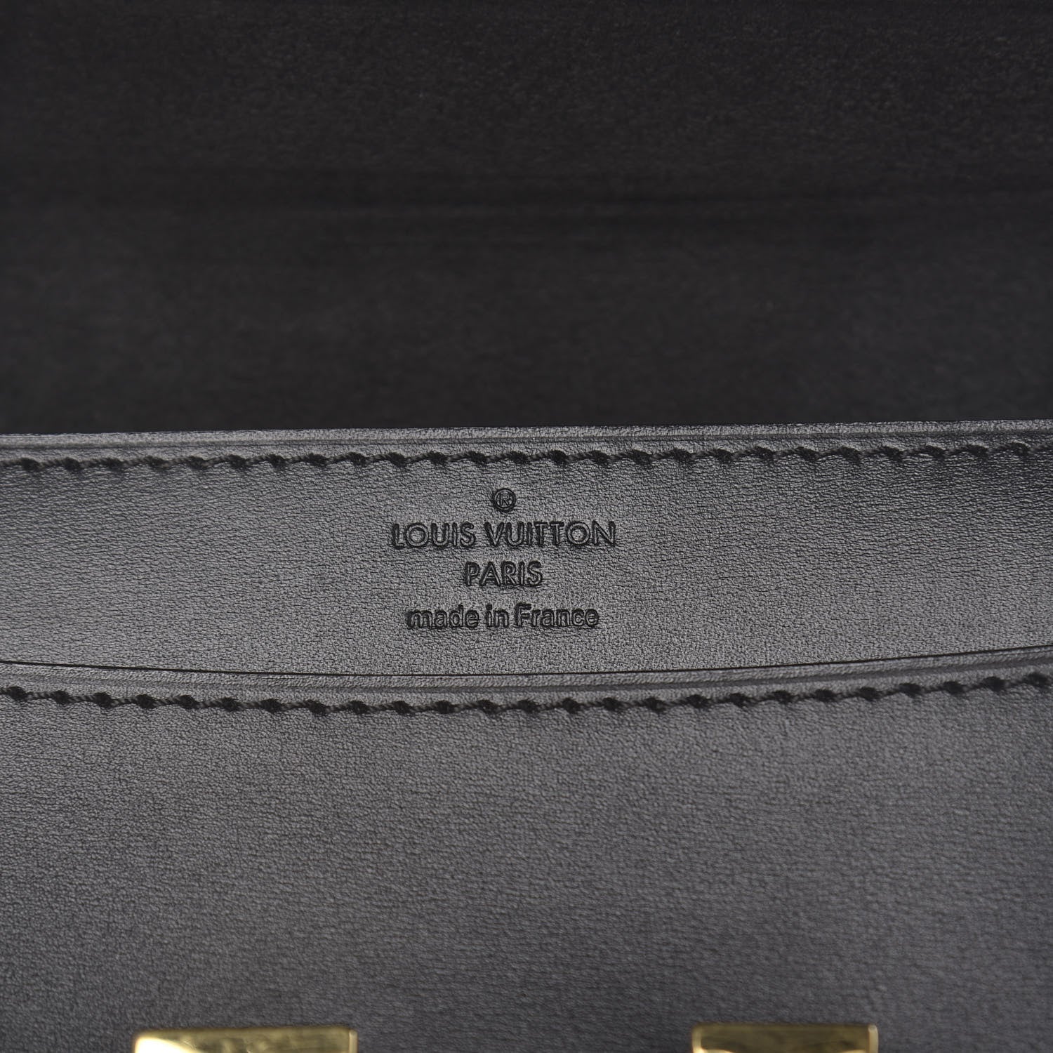 Louis Vuitton Calfskin Chain Louise MM Black 6 of 11