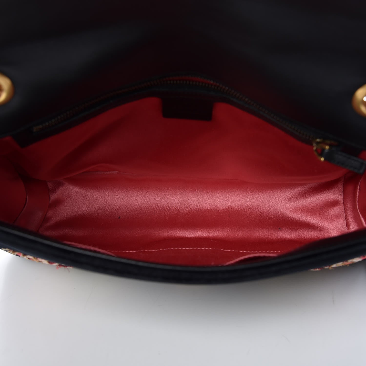 Gucci Velvet Matelasse Loved Embroidered Medium GG Marmont Shoulder Bag Black 5 of 11