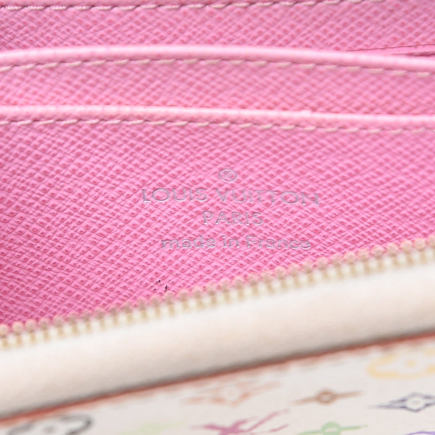 Monogram Multicolor Zippy Coin Purse Wallet White Litchi