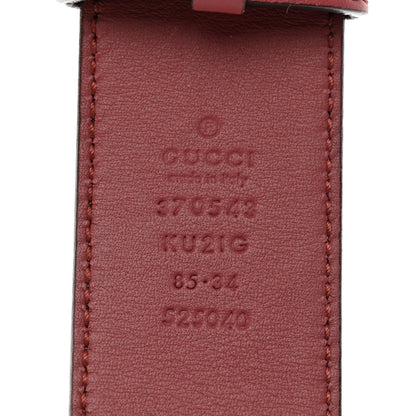 Gucci GG Supreme Monogram Blooms Moon Calfskin Interlocking G 37mm Belt 85 34 Beige Ebony Multicolor Dry Rose 3 of 5