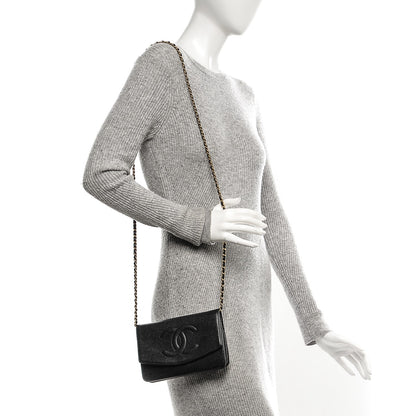 Chanel Caviar Timeless CC Wallet On Chain WOC Black 2 of 7