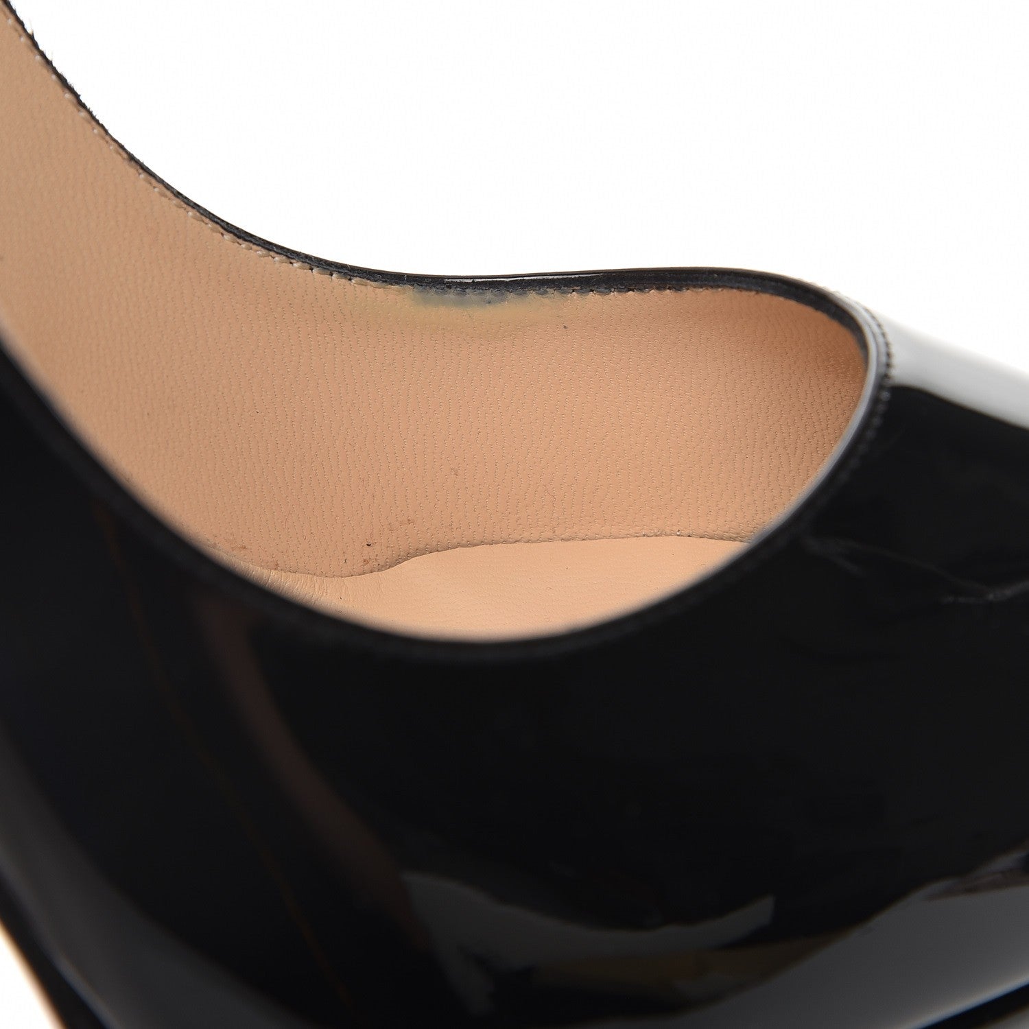 Christian Louboutin Patent Lady Peep 150 Pumps 39 Black 7 of 9