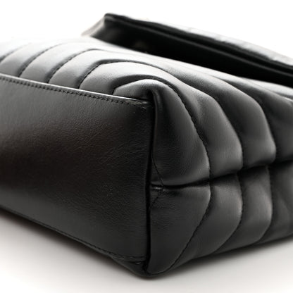 Saint Laurent Calfskin Y Quilted Monogram Small Loulou Chain Satchel Black 10 of 10