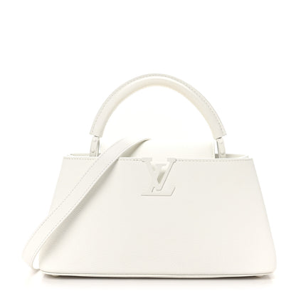 Louis Vuitton Taurillon Capucines East West MM Optic White 1 of 10