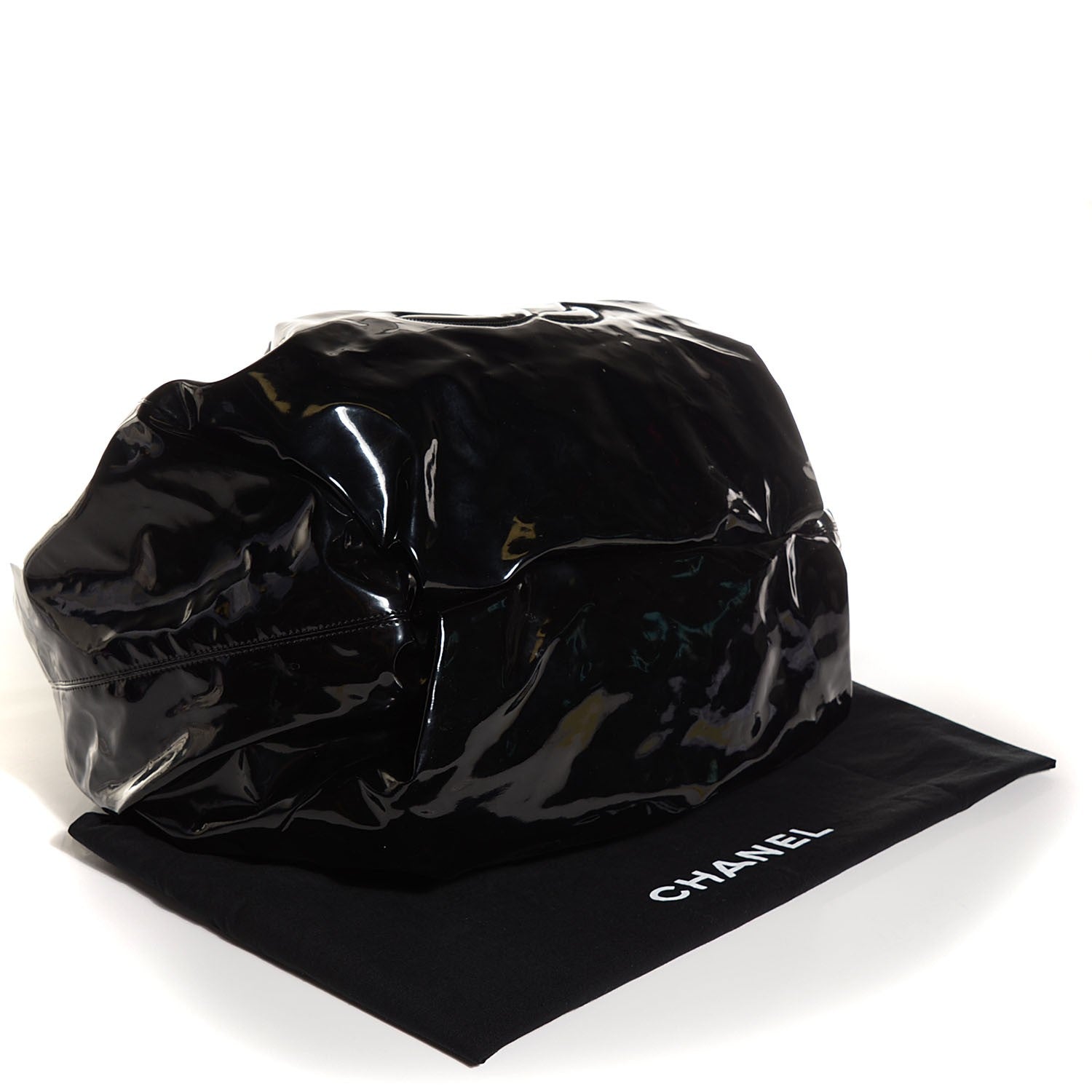 Chanel Vinyl Stretch Spirit Large Cabas Black 4 of 7