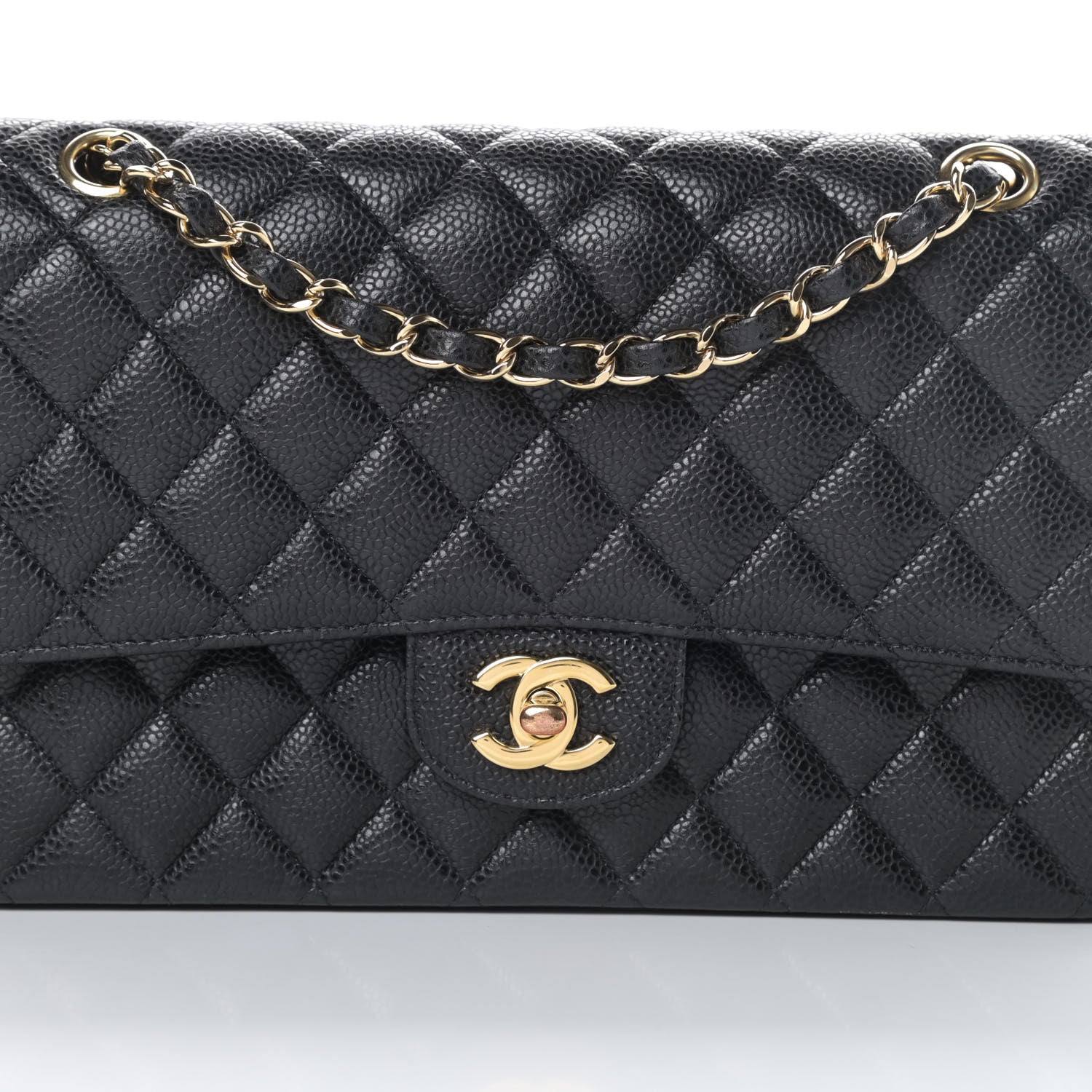 Chanel Caviar Quilted Medium Double Flap Black 8 of 11