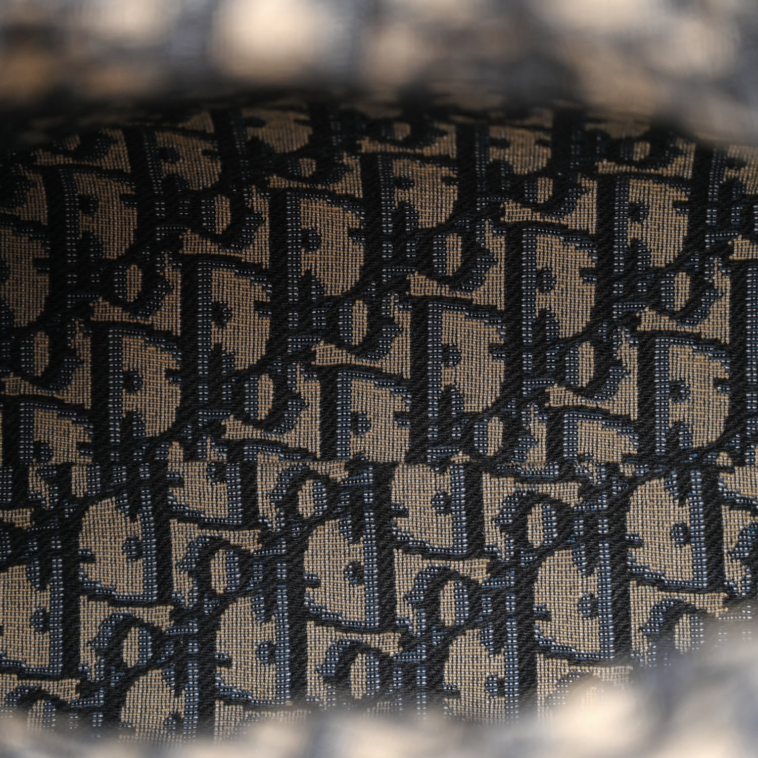 Christian Dior Wicker Oblique Medium Lady Dior Bag Blue 5 of 10