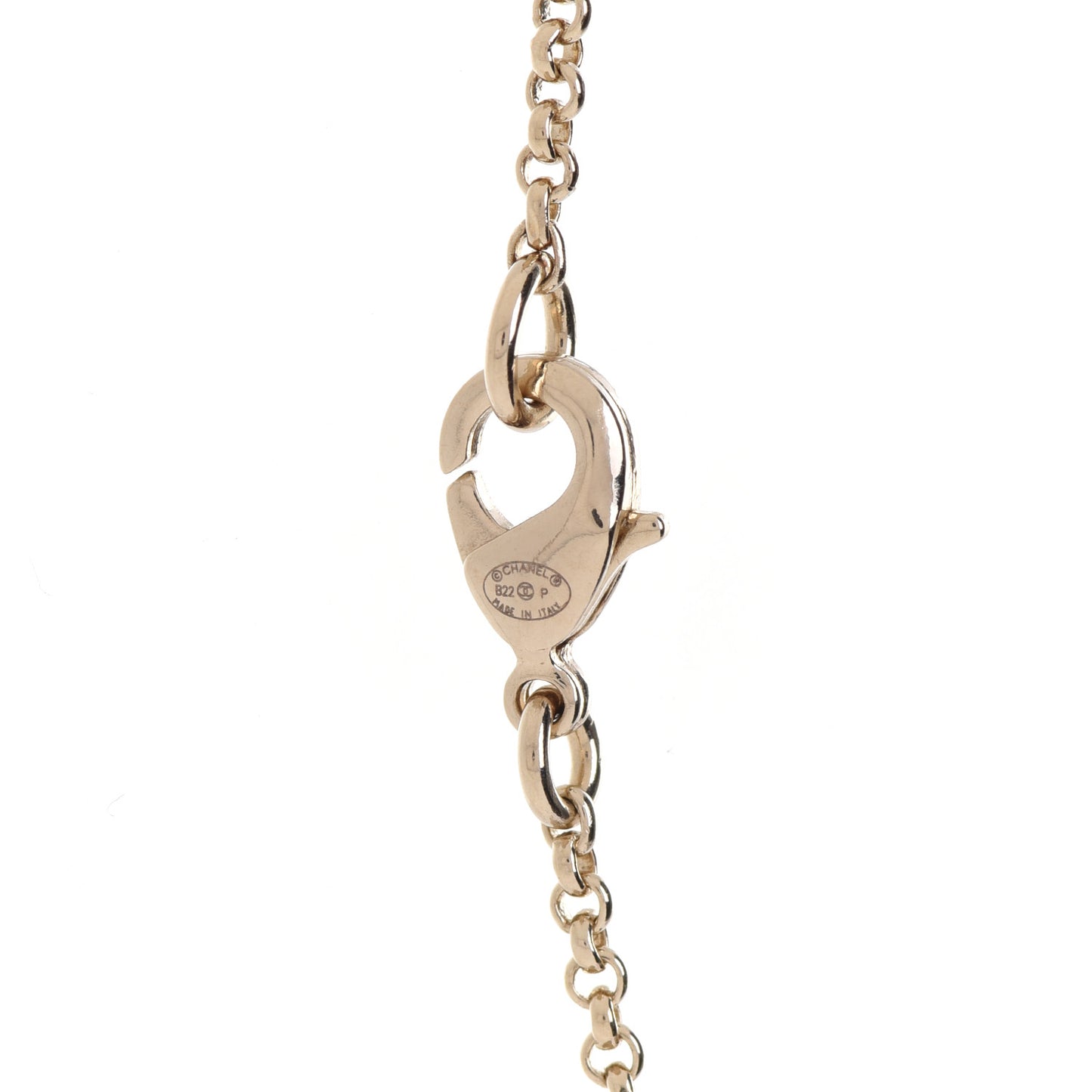 CC Heart Chain Pendant Necklace Gold