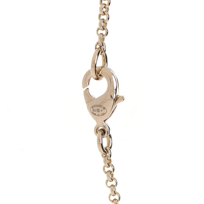 Chanel CC Heart Chain Pendant Necklace Gold 5 of 6