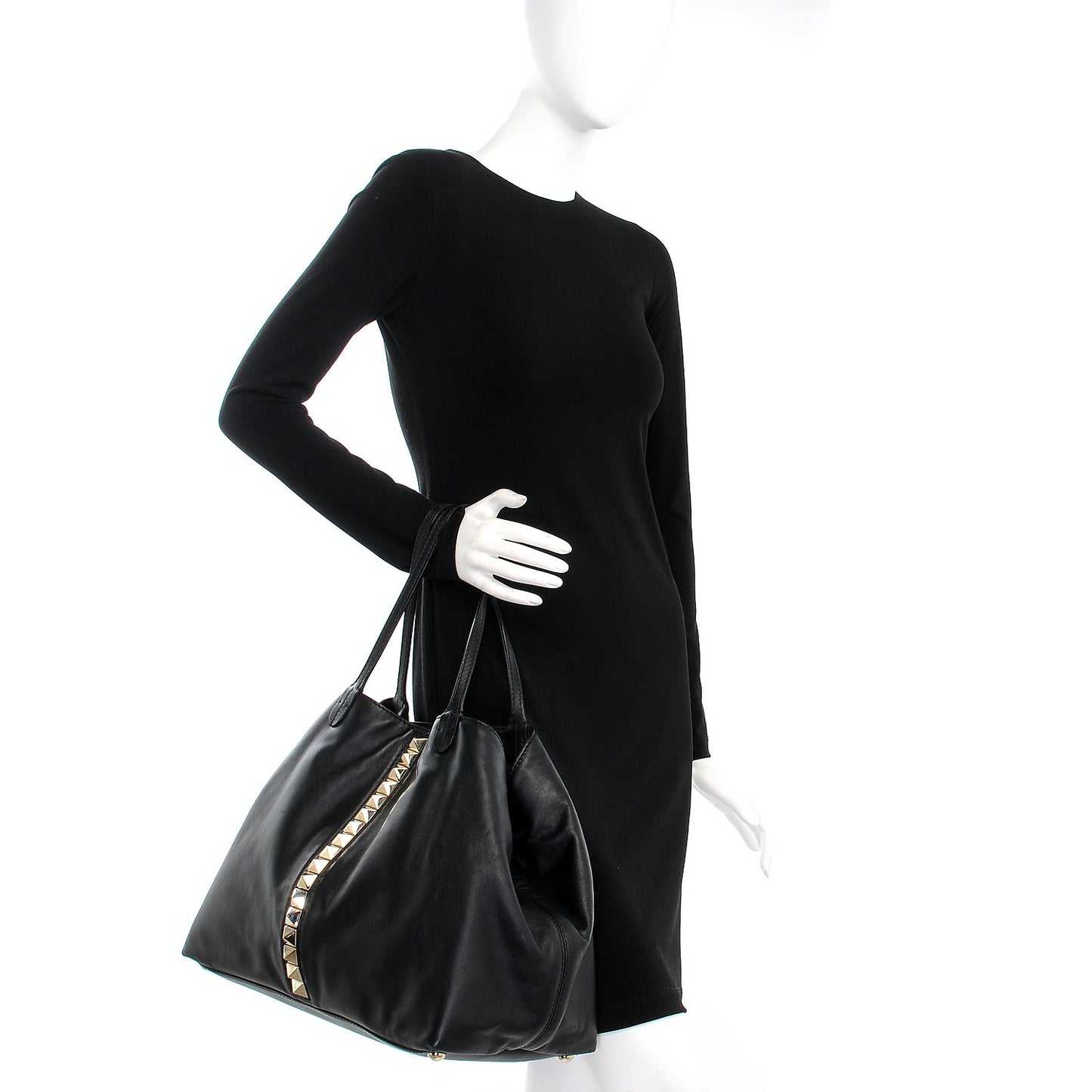 Grained Calfskin Va Va Voom Tote Black