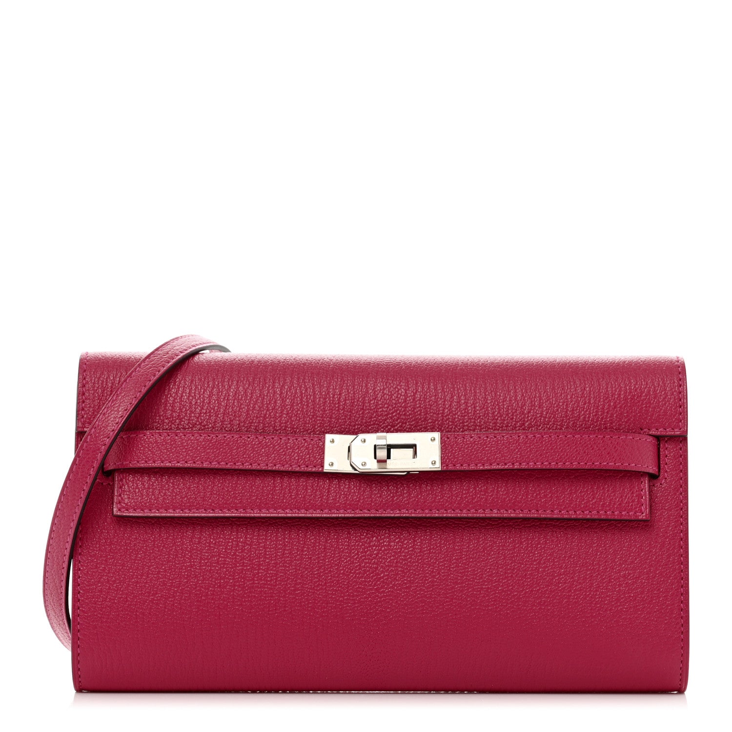 Hermes Chevre Mysore Kelly Wallet To Go Rose Mexico 1 of 6
