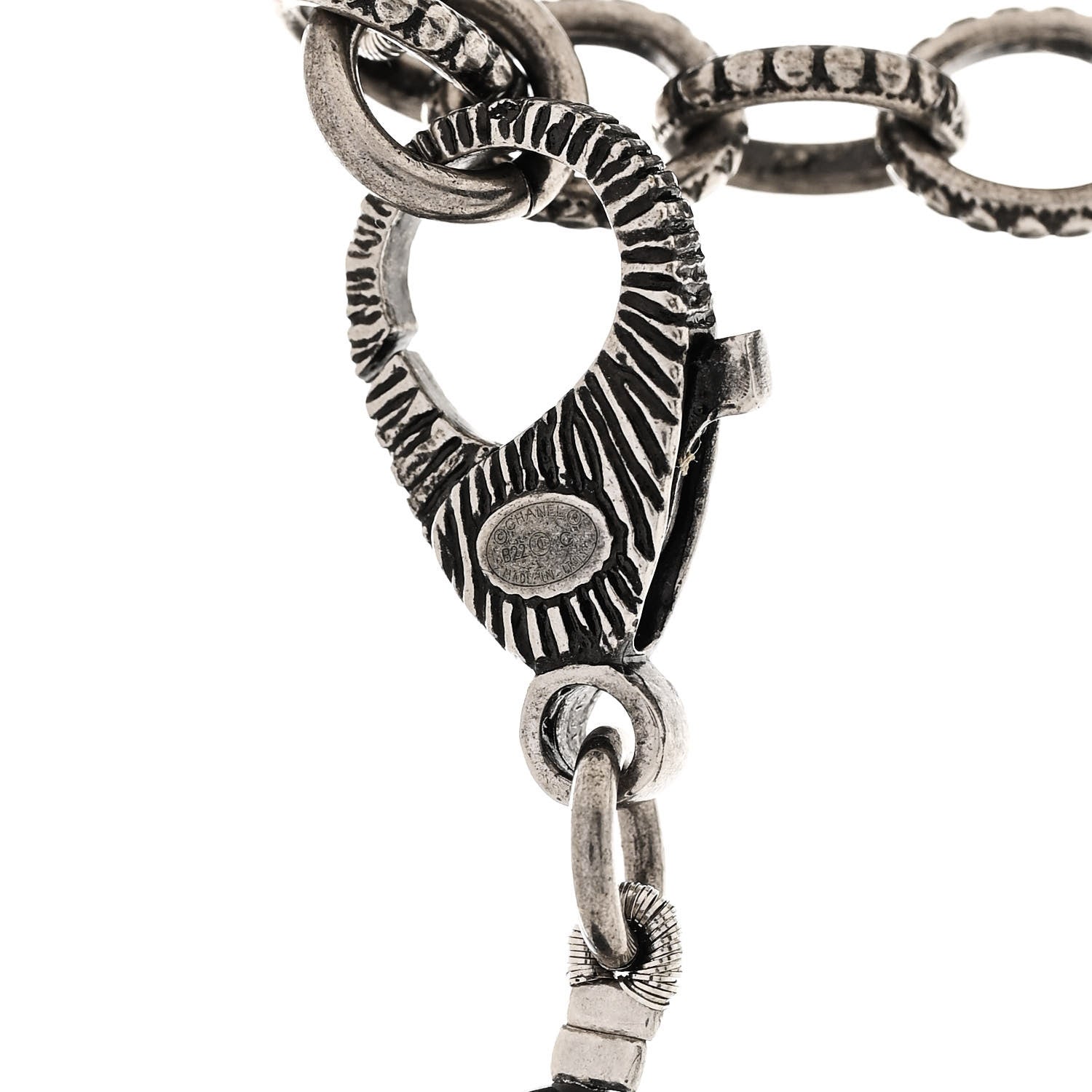 Chanel Pearl Crystal CC Camellia Necklace Ruthenium Black 5 of 6