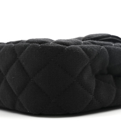 Chanel Jersey Quilted Small Wavy CC Hobo Black 10 of 11