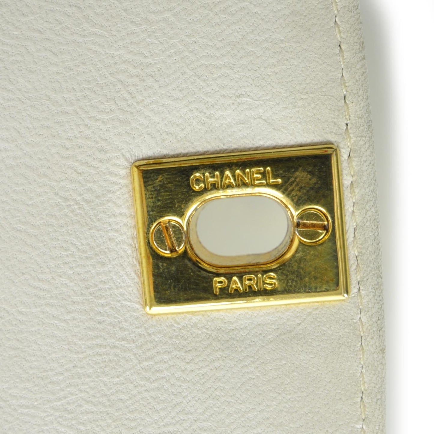 Lambskin Medium Flap White