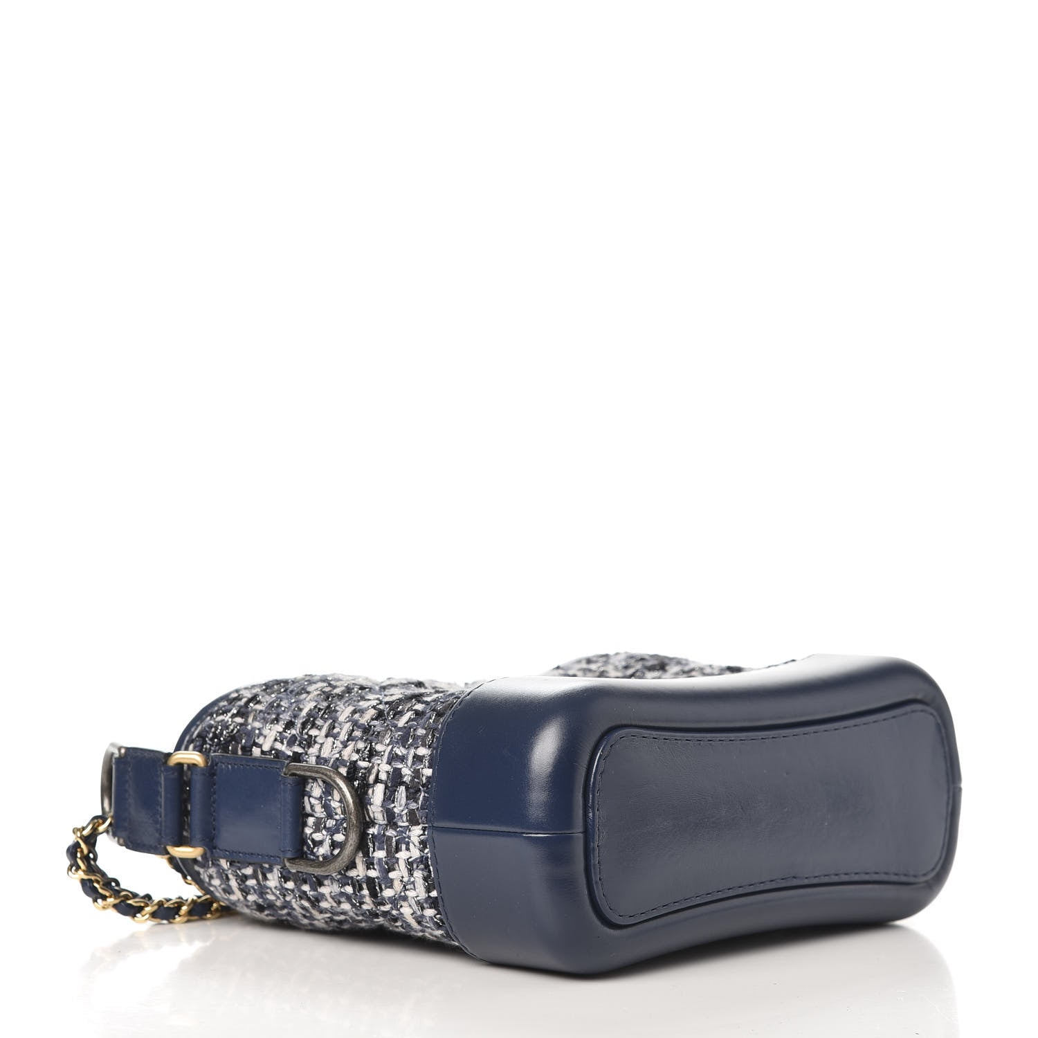 Chanel Tweed Calfskin Small Gabrielle Hobo Blue 4 of 10