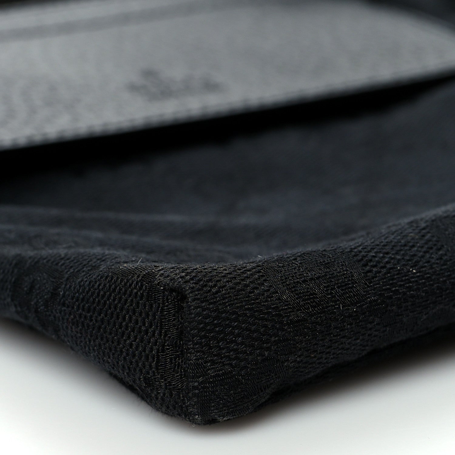 Gucci Denim Monogram Double Pocket Belt Bag Black 11 of 12