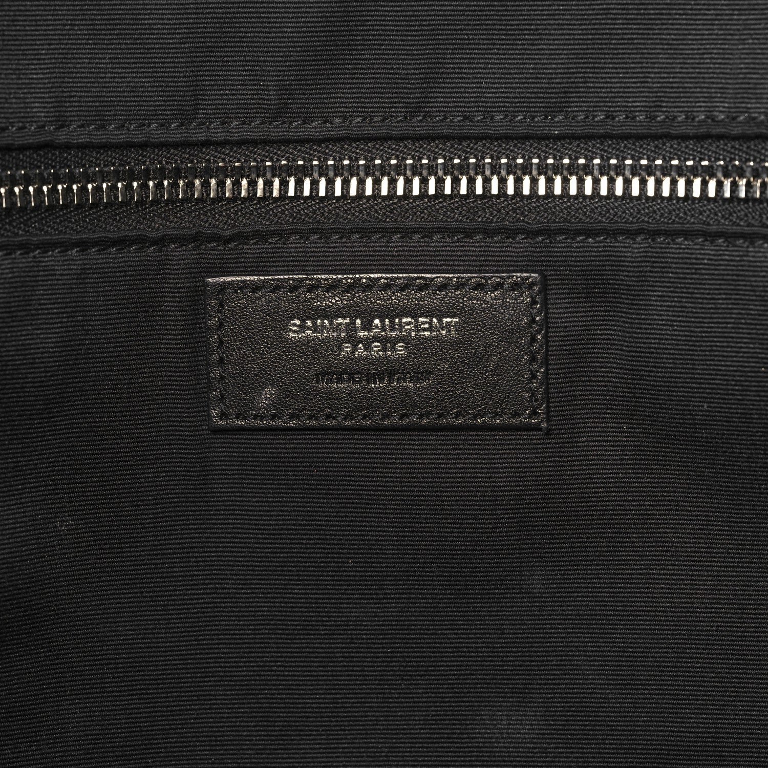Saint Laurent Raffia Linen Calfskin Rive Gauche Tote Black 6 of 13