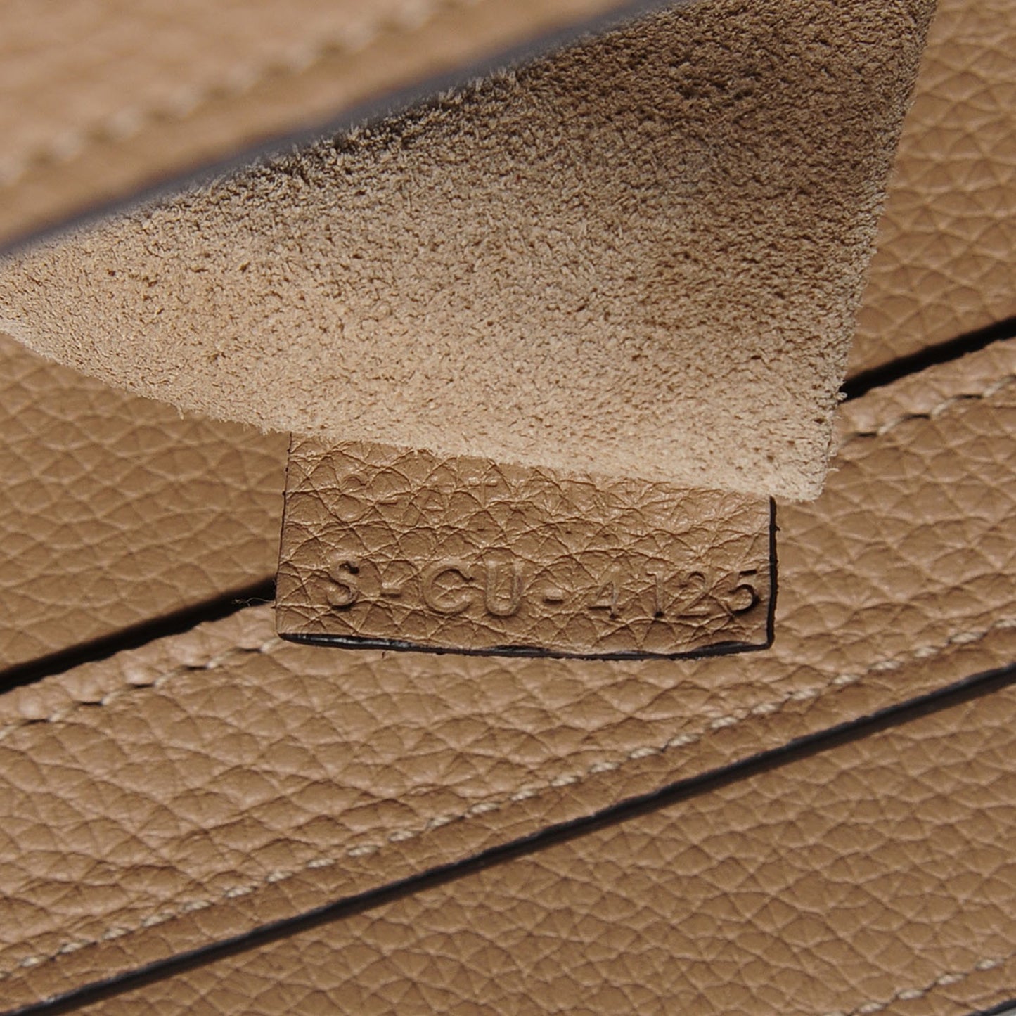 Drummed Calfskin Micro Luggage Dune