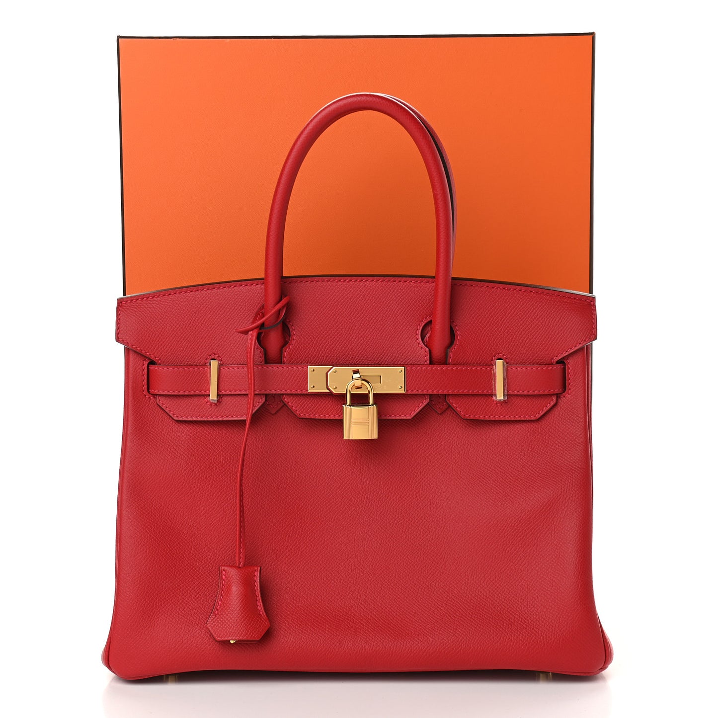 Epsom Birkin 30 Rouge Casaque