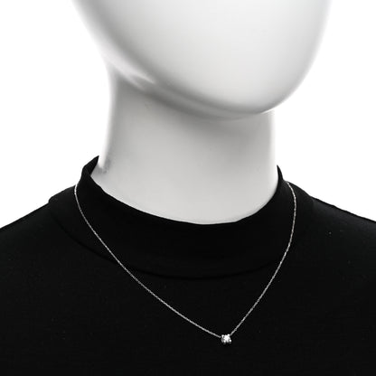Cartier 18K White Gold Diamond .27ct 1895 Solitaire Pendant Necklace 2 of 5