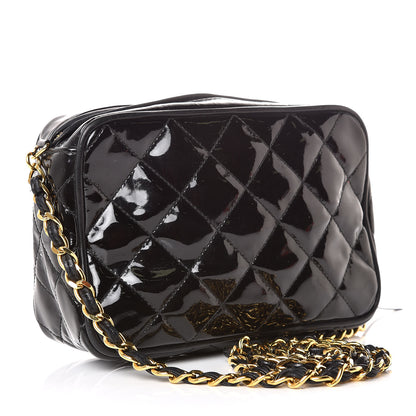 Chanel Patent Tassel Quilted Shoulder Bag Black 3 of 14