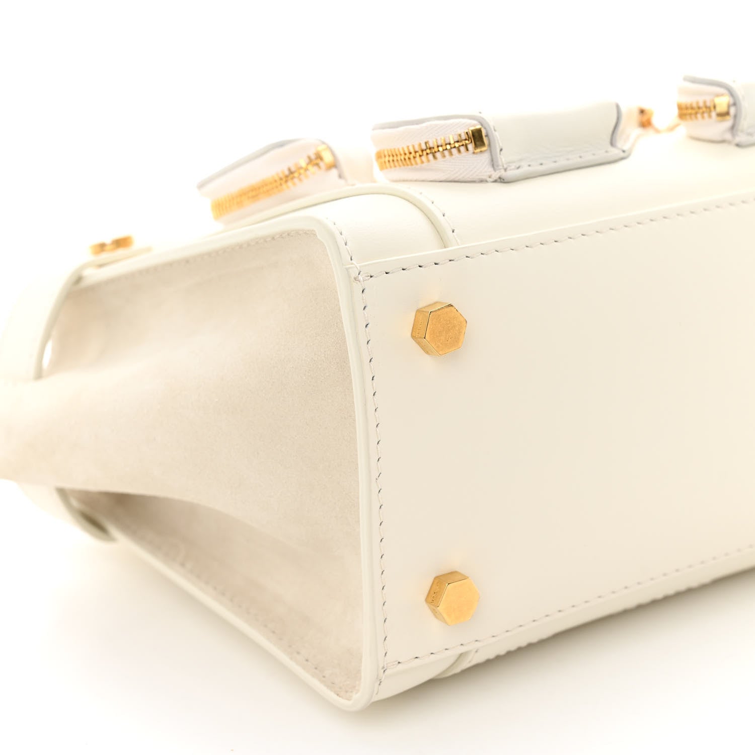 Off-White Calfskin Small City Tote White 8 of 9