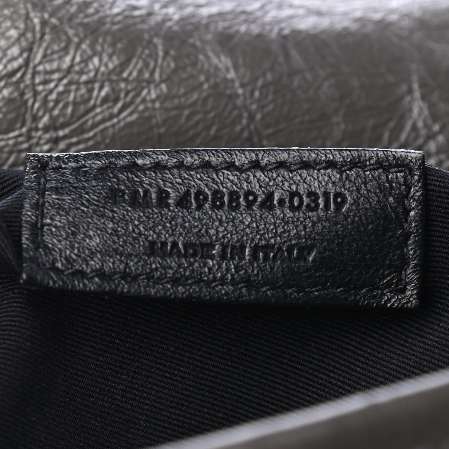 Saint Laurent Crinkled Calfskin Matelasse Monogram Medium Niki Chain Satchel Asphalt 7 of 9