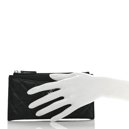 Chanel Lambskin Quilted Classic Zip Pouch Black 2 of 7