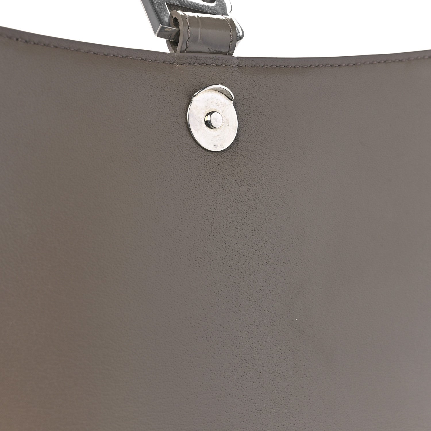 Balenciaga Shiny Calfskin Crocodile Embossed Medium Hourglass Top Handle Bag Mink Grey 14 of 14