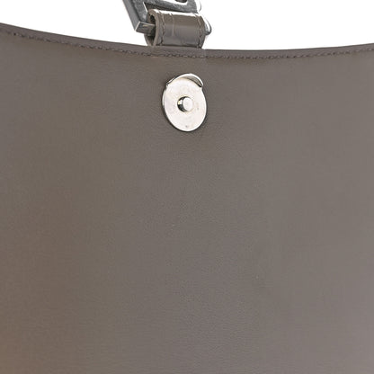 Balenciaga Shiny Calfskin Crocodile Embossed Medium Hourglass Top Handle Bag Mink Grey 14 of 14
