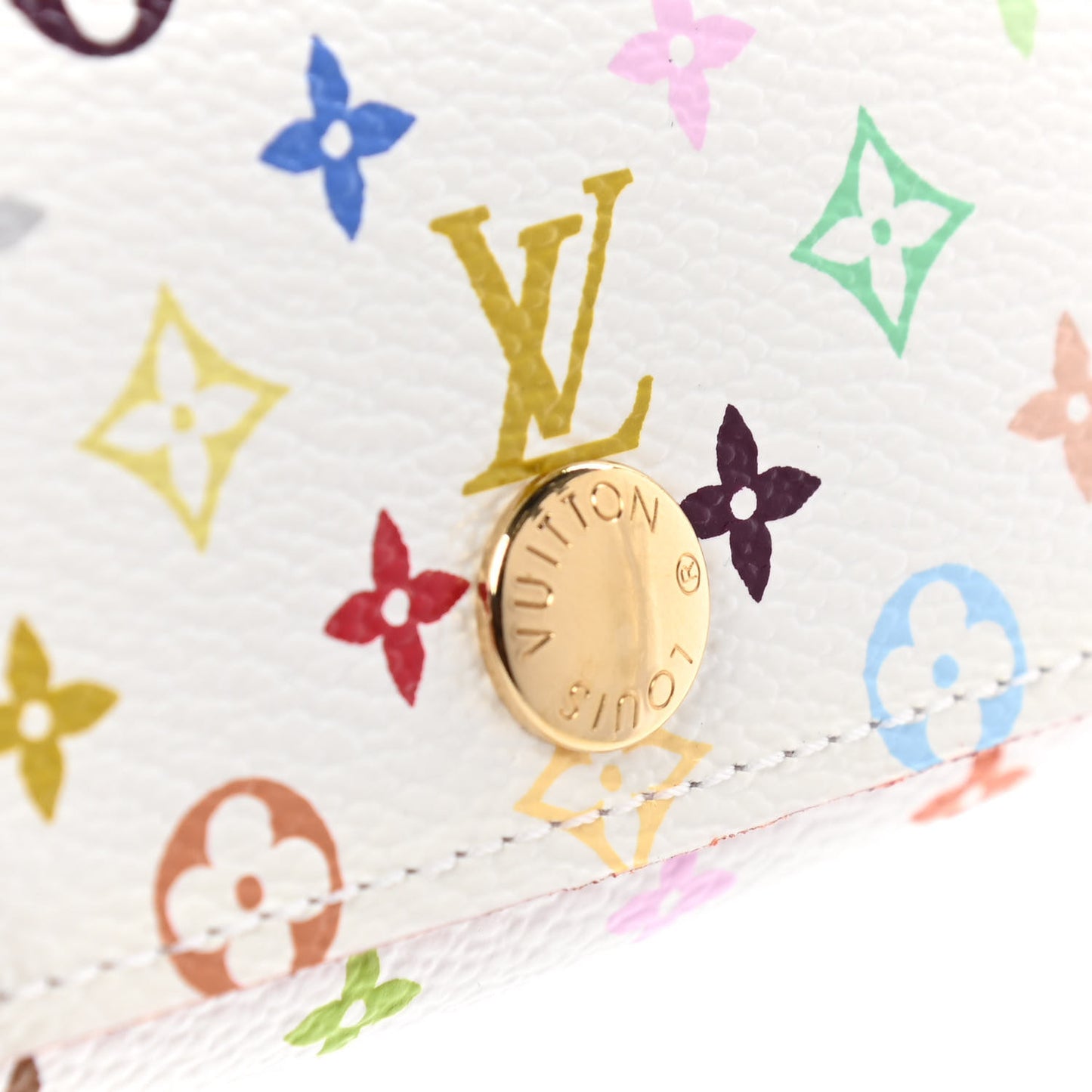 Monogram Multicolor Multicles 4 Key Holder White Litchi