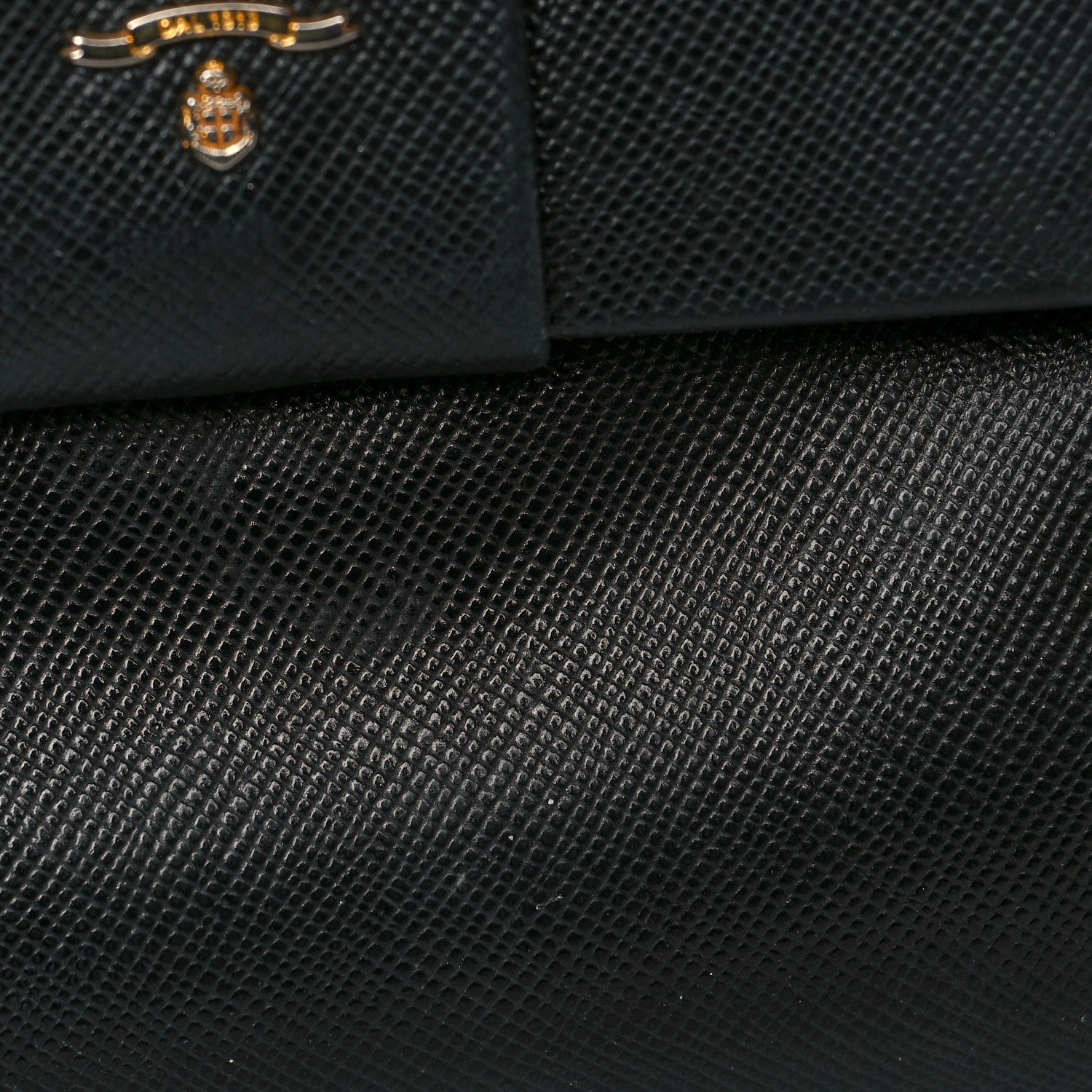 Prada Saffiano Fiocco Bow Zip Around Wallet Black 12 of 15