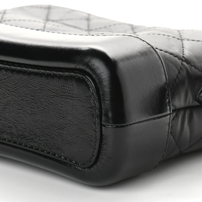 Chanel Aged Calfskin Quilted Small Gabrielle Hobo Black 9 of 9
