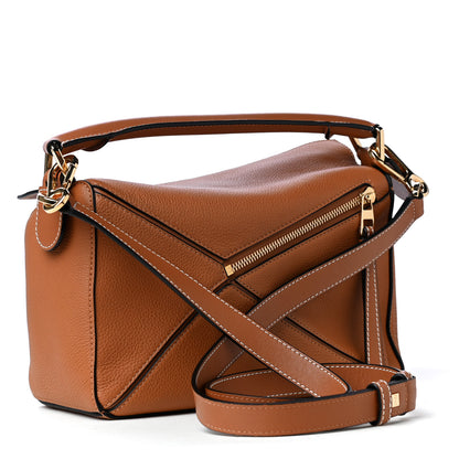 Loewe Calfskin Small Puzzle Bag Light Caramel 2 of 4