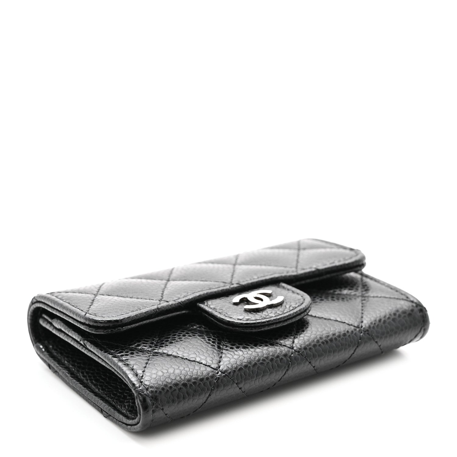 Chanel Caviar Quilted Flap Card Holder Black 4 of 9