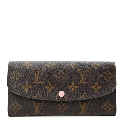 Louis Vuitton Monogram Emilie Wallet Rose Ballerine 1 of 8