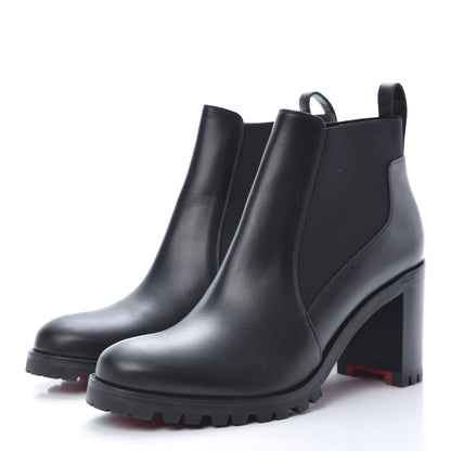 Christian Louboutin Calfskin Marchacroche 70 Chelsea Boots 40.5 Black 3 of 8