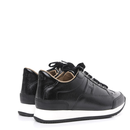 Hermes Patent Epsom Calfskin Trail Sneakers 35 Black 4 of 8