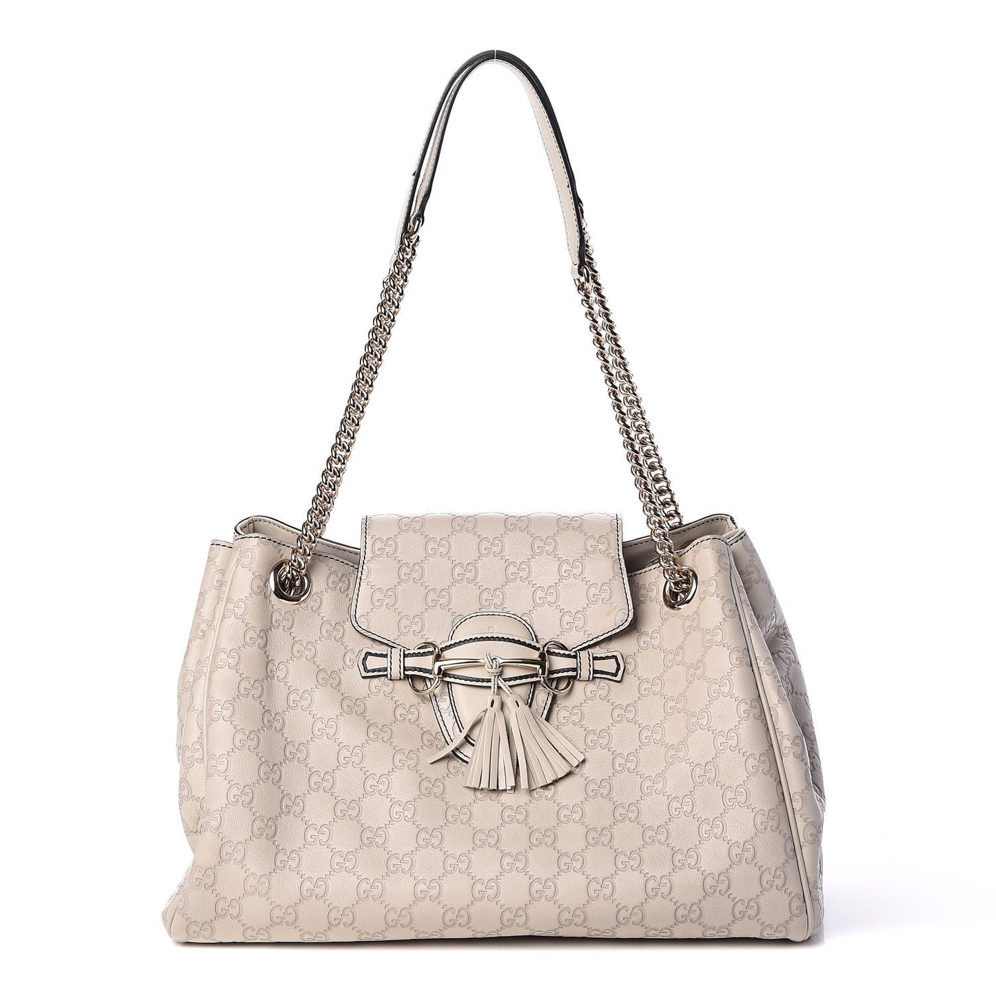 Guccissima Signature Medium Emily Shoulder Bag Mystic White