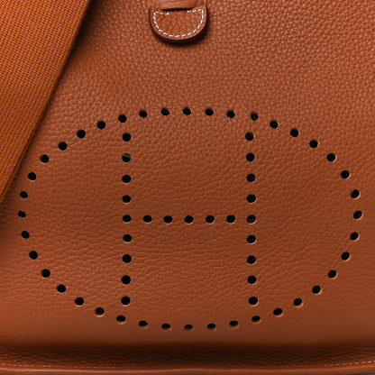 Hermes Taurillon Clemence Evelyne III PM Gold 8 of 10