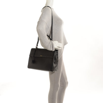 Saint Laurent Grained Calfskin Medium Moujik Top Handle Bag Black 2 of 11