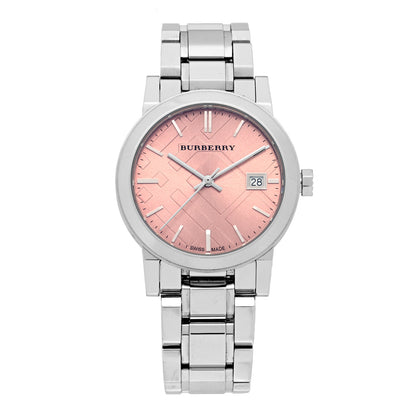 Burberry Stainless Steel 34mm The City Quartz Watch Pink BU9124 1 of 5