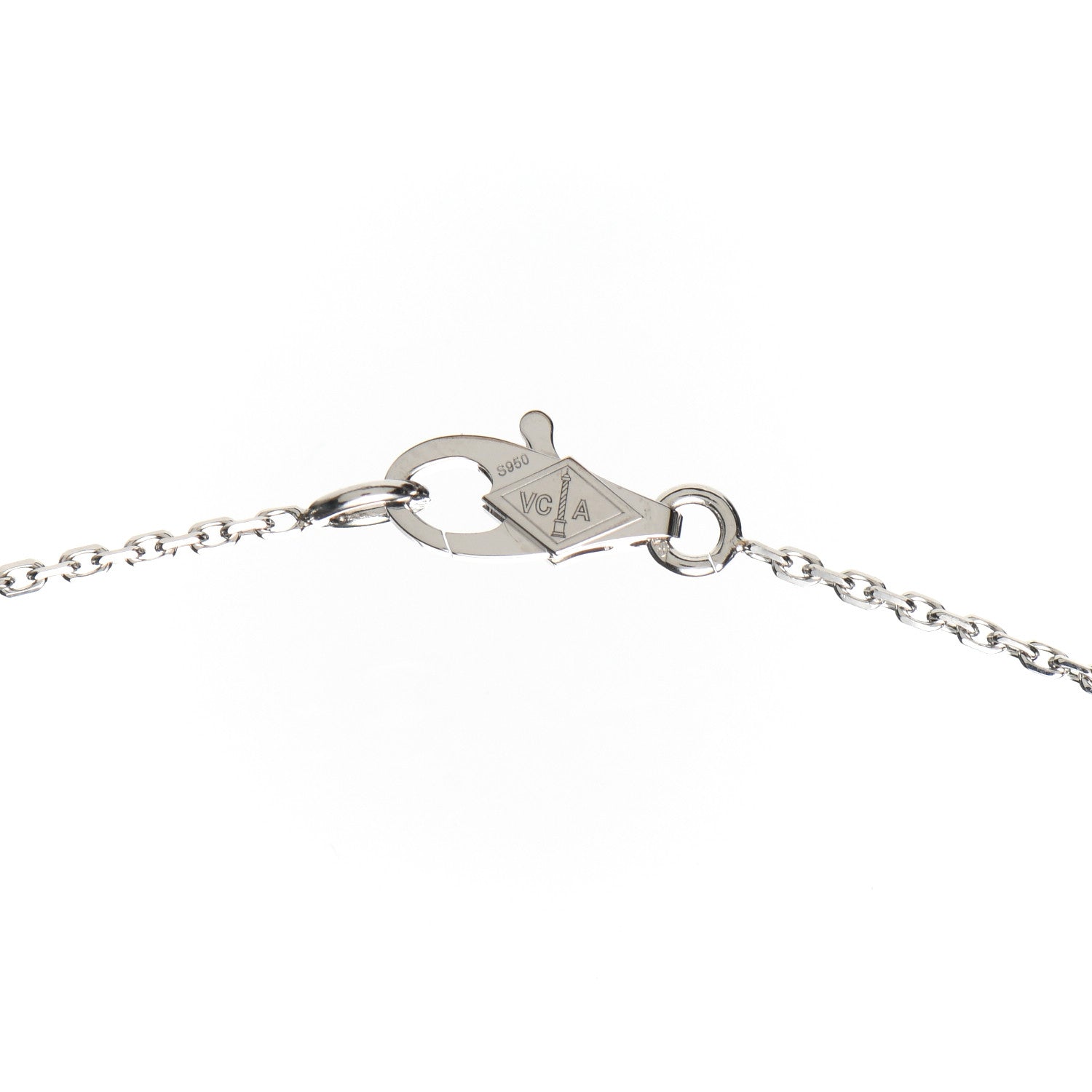 Van Cleef & Arpels 18K White Gold Diamond Mini Frivole Pendant Necklace 4 of 6