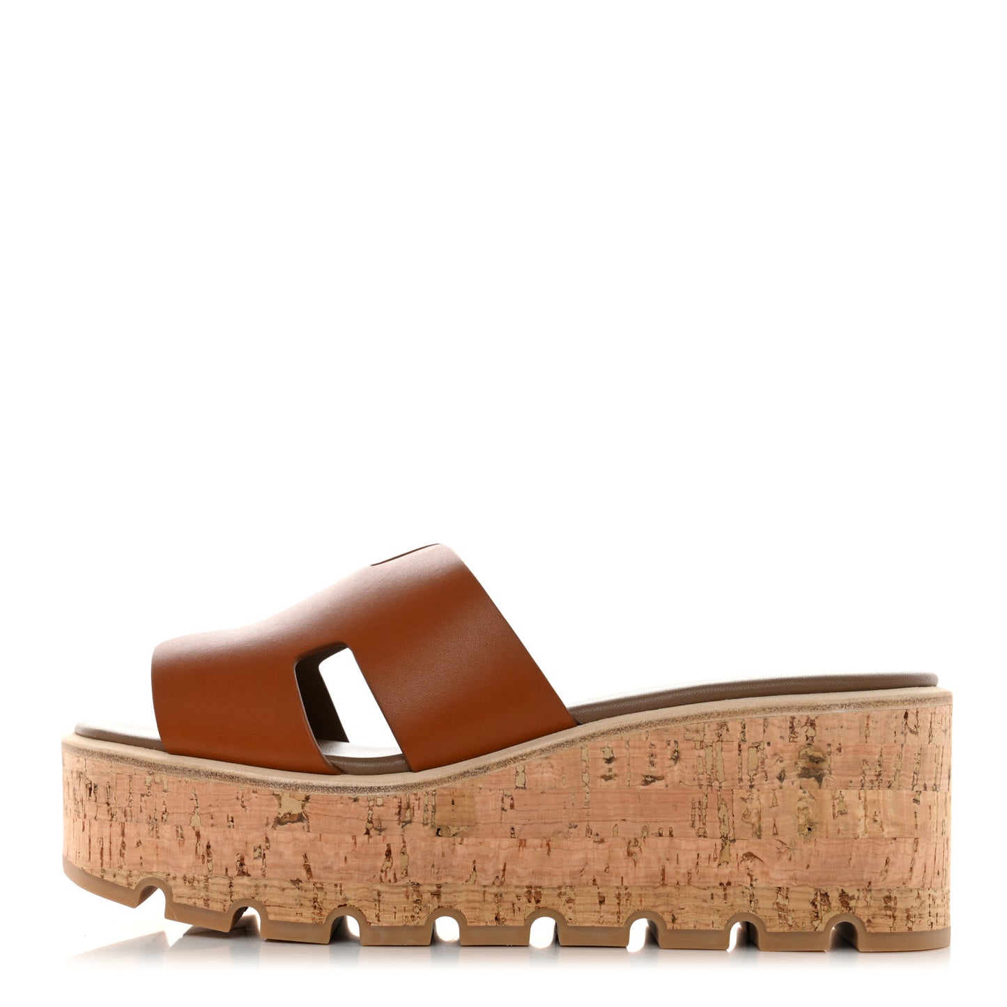 Calfskin Cork Eze 30 Sandals 38 Marron Glaise